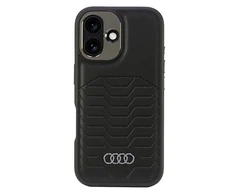 Apple iPhone 16 Audi Synthetic Leather (AU-TPUPCMIP16-GT/D3-BK) dėklas telefonui juodos spalvos