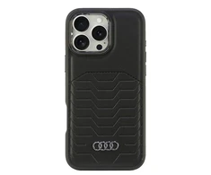 Apple iPhone 16 Pro Max Audi Synthetic Leather (AU-TPUPCMIP16PM-GT/D3-BK) dėklas telefonui juodos spalvos