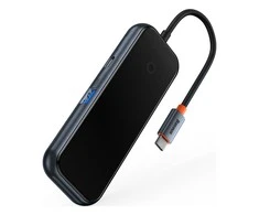 Baseus 4 az 1-ben HUB adapteris USB-C – 4xUSB 3.0 (sötétszürke)