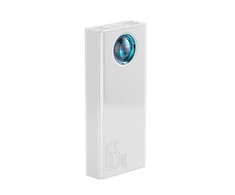 Powerbank Baseus Amblight 30000mAh 4xUSB USB-C 65W - baltas