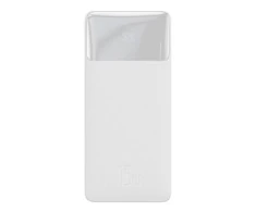LiPo išorinis akumuliatorius (Powerbank) 10000mAh 15W 5V 3A 2xUSB + USB C Bipow baltas BASEUS