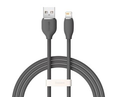 Baseus Jelly kabelis USB į Lightning, 2,4A, 1,2m juodos spalvos
