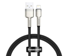 Baseus Cafule USB - Lightning kabelis 2.4A 0.25m - Juodas