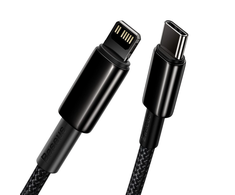Baseus CATLWJ-A01 Lightning - USB-C PD 20W 480Mb/s 2m cable - juodas - OUTLET
