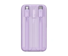 Powerbank Baseus Comet su USB į USB-C laidu, 10 000 mAh, 22.5 W (violetinė)