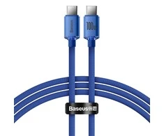 Baseus Crystal Shine kabelis USB-C - USB-C 100W 1.2m mėlynas