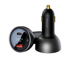 Automobilinis įkroviklis Baseus Superme USB USB-C 140W - juodas