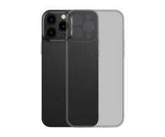 „Baseus“ matinio stiklo dėklas, skirtas „Apple iPhone 13 Pro“, kietas dėklas su gelio rėmeliu, juodos spalvos (ARWS000401)