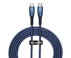 Baseus Glimmer USB-C - USB-C kroviklis, 100W, 2m (kék)