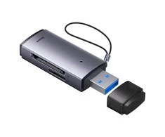 Baseus Lite serijos SD/TF atminties kortelių skaitytuvas, USB - pilkas