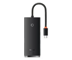 Baseus Šakotuvas USB-C 4 prievadų (USB 3.0) 25cm, juodas