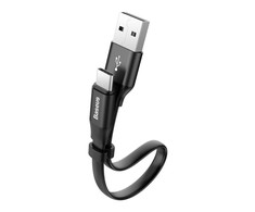 Baseus CATMBJ-01 Nimble USB-C nešiojamas laidas 23cm juodas