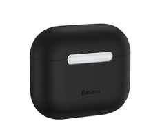 Baseus itin plonas silikagelio dėklas, skirtas Apple AirPods 3 – juodas