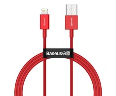 Baseus Superior serijos USB į iPhone laidas, 2.4A, 1m - raudonas