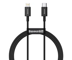Baseus Superior serijos USB-C - Lightning kabelis 20W PD 1m - Juodas