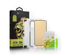 Bestsuit 6in1 set iPhone 13 mini / grūdintas stiklas lankstus / nugaros korpuso apsauga filmas / fotoaparato objektyvas grūdintas stiklas / šluostės / aplikatorius (D30 buferis)