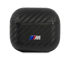 Apple AirPods 3 BMW Cover PU Carbon M Collection (BMA3WMPUCA) ausinių dėklas juodos spalvos