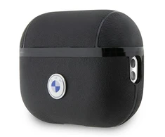 Apple AirPods Pro 2 BMW Cover Geniune Leather Sidabrinis Logo (BMAP2SSLBK) ausinių dėklas juodos spalvos