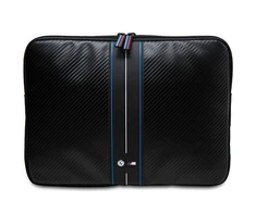 Nešiojamo kompiuterio krepšys 16" BMW Sleeve Carbon Mėlyna Stripes (BMCS16COMSCAKL) juodos spalvos