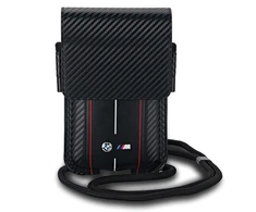 Krepšys BMW Wallet Krepšys Carbon Raudona Stripes (BMPSP15XMSCAKR) dėklas telefonui juodos spalvos