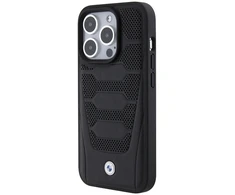 BMW Leather Seats Pattern dėklas iPhone 15 Pro Max - juodas