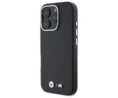 BMW BMHCP16L23PMWK Apple iPhone 16 Pro 6.3" dėklas telefonui juodos spalvos M Smooth Full Wrapped Metal