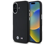 BMW BMHCP16S23PMWK Apple iPhone 16 6.1" dėklas telefonui juodos spalvos M Smooth Full Wrapped Metal