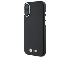 BMW BMHMP16M23 PMWK Apple iPhone 16 Plus 6.7″ juodos spalvos kietas dėklas M Smooth Full Wrapped Metal MagSafe