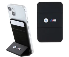 Dėklas BMW piniginės stovas kortelių lizdui „MagSafe M Edition Collection“ – magnetinė piniginė su stovo funkcija, juodas