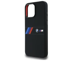 BMW BMHMP16X23SAXK Apple iPhone 16 Pro Max 6.9" dėklas telefonui juodos spalvos Silikoninis Middle Stripe MagSafe