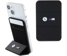 Dėklas BMW piniginės stovas kortelių lizdui „MagSafe M Edition Collection“ – magnetinė piniginė su stovo funkcija, juodas