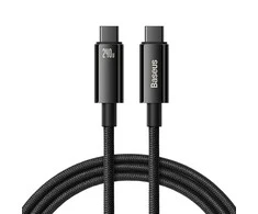 USB-C į USB-C laidas Baseus Tungsten Gold 240W 2 m (juodas)