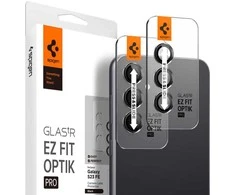 Samsung Galaxy S23 FE Spigen Optik. TR ”EZ FIT” kameros apsauga 2-pack juodos spalvos