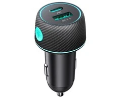Automobilinis įkroviklis Joyroom CCN01, 1x USB QC3.0, 1x USB-C PD 60W (juodas)