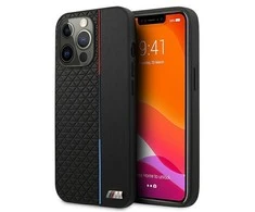 Dėklas BMW BMHCP13XTRTBK iPhone 13 Pro Max 6,7 colių juodas/juodas kietas M kolekcijos trikampiai