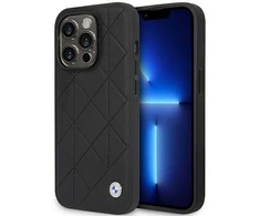 Apple iPhone 14 Pro BMW odinis dėklas Quilted (BMHCP14L22RQDK) juodos spalvos