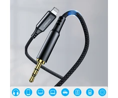 Choetech AUX007 Apšvietimo / mini lizdo 3,5 mm laidas 1 m – juodas