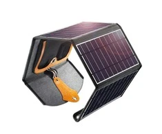 Sulankstomas saulės įkroviklis Choetech SC005 22W 2xUSB (juodas)