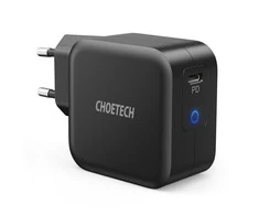 Choetech GaN USB Type C laidinis įkroviklis 61W Power Delivery juodos spalvos (Q6006)