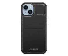 3in1 Wallet su stoveliu Apple iPhone 14 Plus MagSafe RFID Blocker Dux Ducis Rafi Mag – dėklas telefonui juodos spalvos