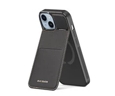 3in1 Wallet with Stand Apple iPhone 15 Plus MagSafe RFID Blocker Dux Ducis Rafi Mag – dėklas telefonui juodos spalvos