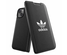 Adidas OR Booklet Dėklas BASIC Apple iPhone 14/ 15 / 13 6.1″ juodos spalvos baltos spalvos 50181