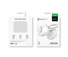 AmazingThing Minimal dėklas skirtas AirPods 4 – skaidrus