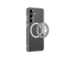 AmazingThing Minimal Mag dėklas su Magnetic Ring and Magnetic Ring skirtas Samsung Galaxy S25+ – skaidrus