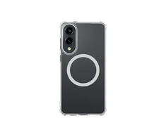 AmazingThing Minimal Mag dėklas su Magnetic Ring skirtas Samsung Galaxy S25 Edge – skaidrus