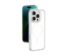 AmazingThing Titan Pro Mag dėklas su Magnetic Ring skirtas Apple iPhone 16 Pro - skaidrus