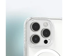 AmazingThing Titan Pro Mag dėklas su magnetiniu žiedu, skirtas iPhone 16 Pro – skaidrus