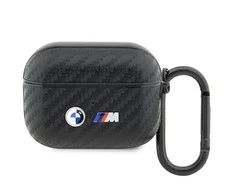 Apple AirPods Pro BMW Carbon Double Metal Logo (BMAPWMPUCA2) ausinių dėklas juodos spalvos