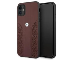 Apple iPhone 11 BMW dėklas odinis Curve Perforate (BMHCN61RSPPR) raudonos spalvos