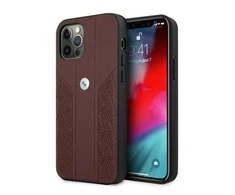 Apple iPhone 12 Pro Max BMW dėklas odinis Curve Perforate (BMHCP12LRSPPR) raudonos spalvos